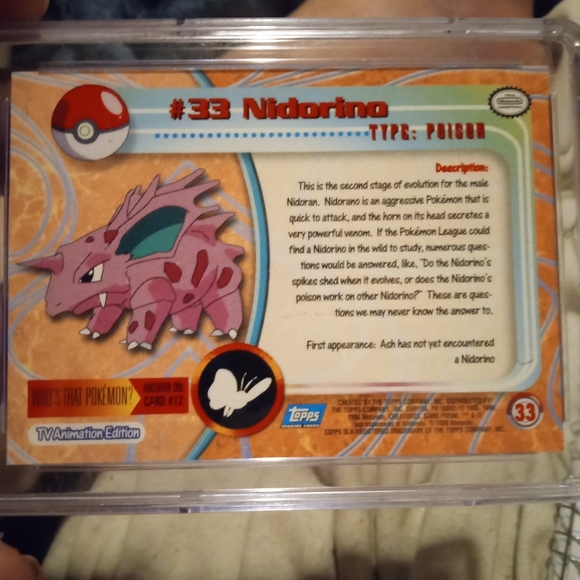 Vintage 1999 TOPPS POKEMON NIDORINO CGC SLAB - Picture 6 of 8